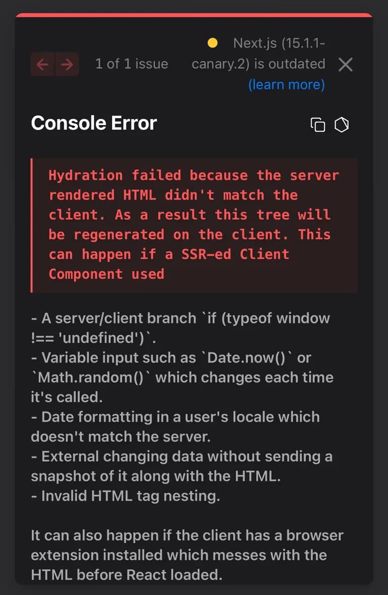 Hydration failed エラーを解決する-2