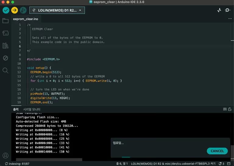 Cómo resolver 'Timed out waiting for packet header' en Arduino en MacBook-6