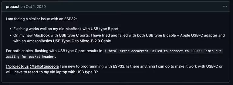 Cómo resolver 'Timed out waiting for packet header' en Arduino en MacBook-4