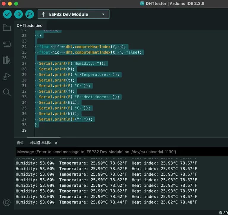 Recopilación de datos de temperatura y humedad con Arduino ESP32-18