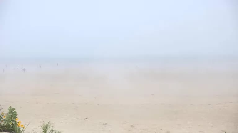 韓国の砂漠、そして海霧 - シンドゥリ海岸砂丘-2