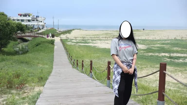 韓国の砂漠、そして海霧 - シンドゥリ海岸砂丘-6