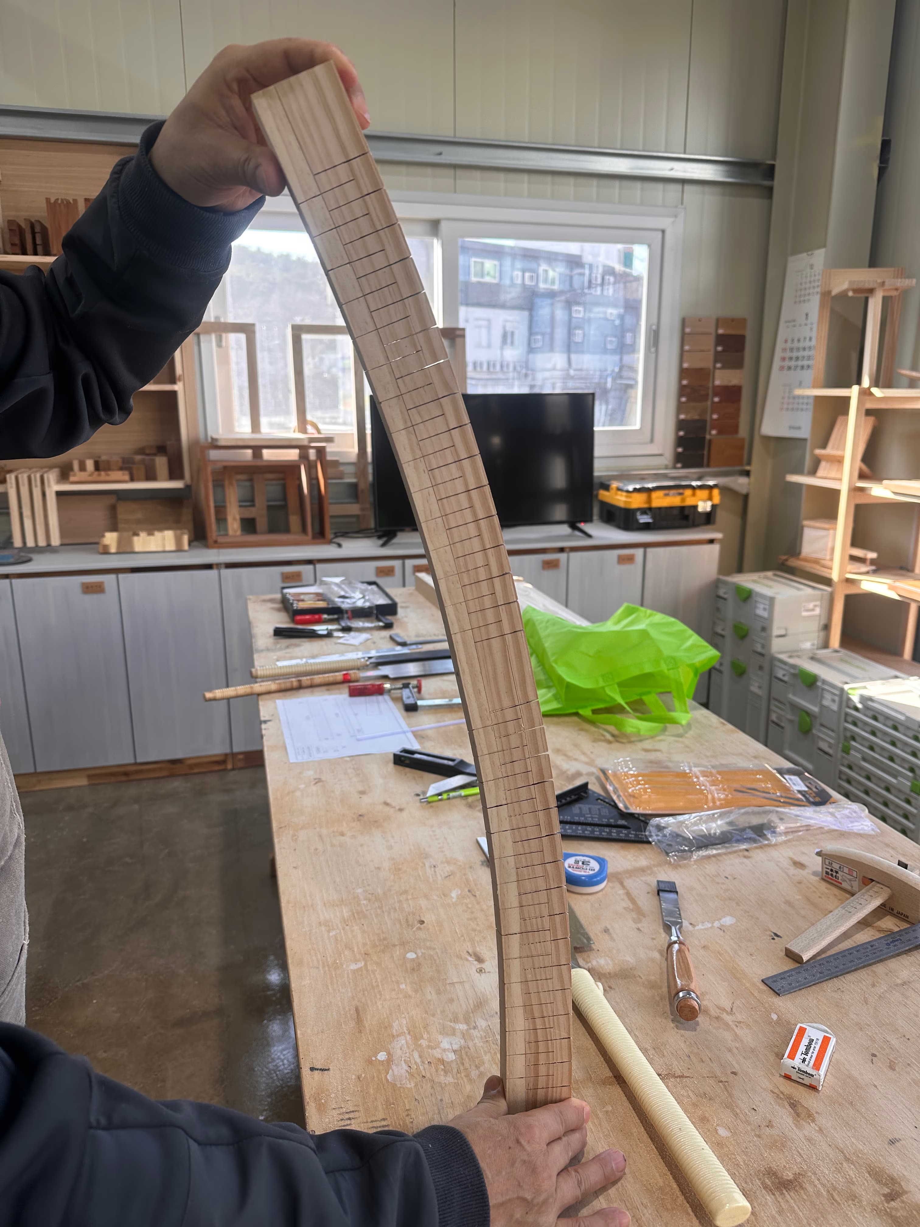 더명장 목공 취미반 1일차 - 톱질 연습, 직선 톱질의 원리-7