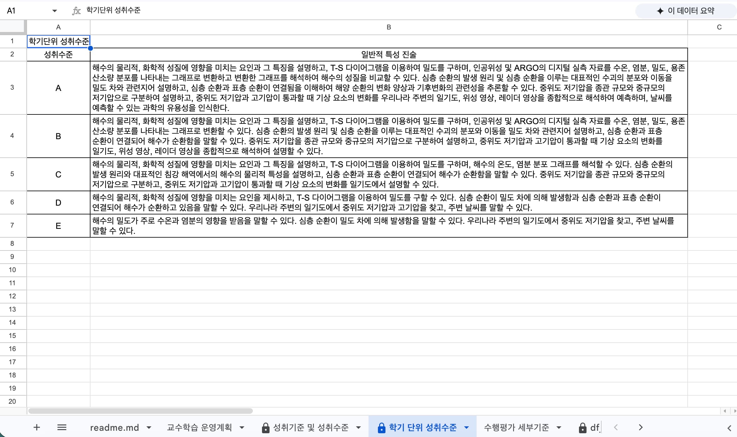 학교 업무 자동화 - 스프레드시트로 평가 계획서 초안 제작 자동화-5