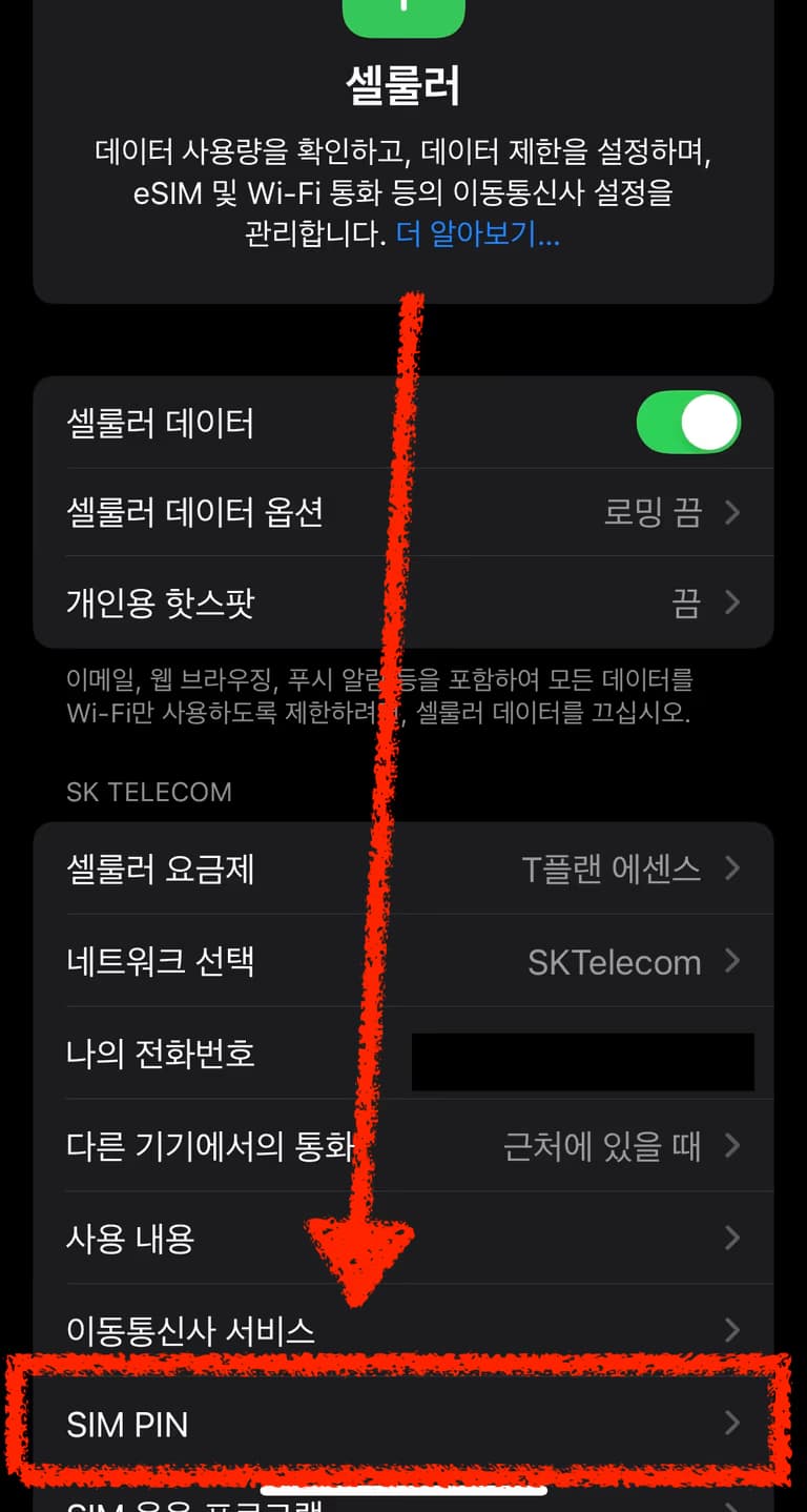 Cómo comprobar el PUK de la SIM de SKT (contraseña de bloqueo de la SIM)-2