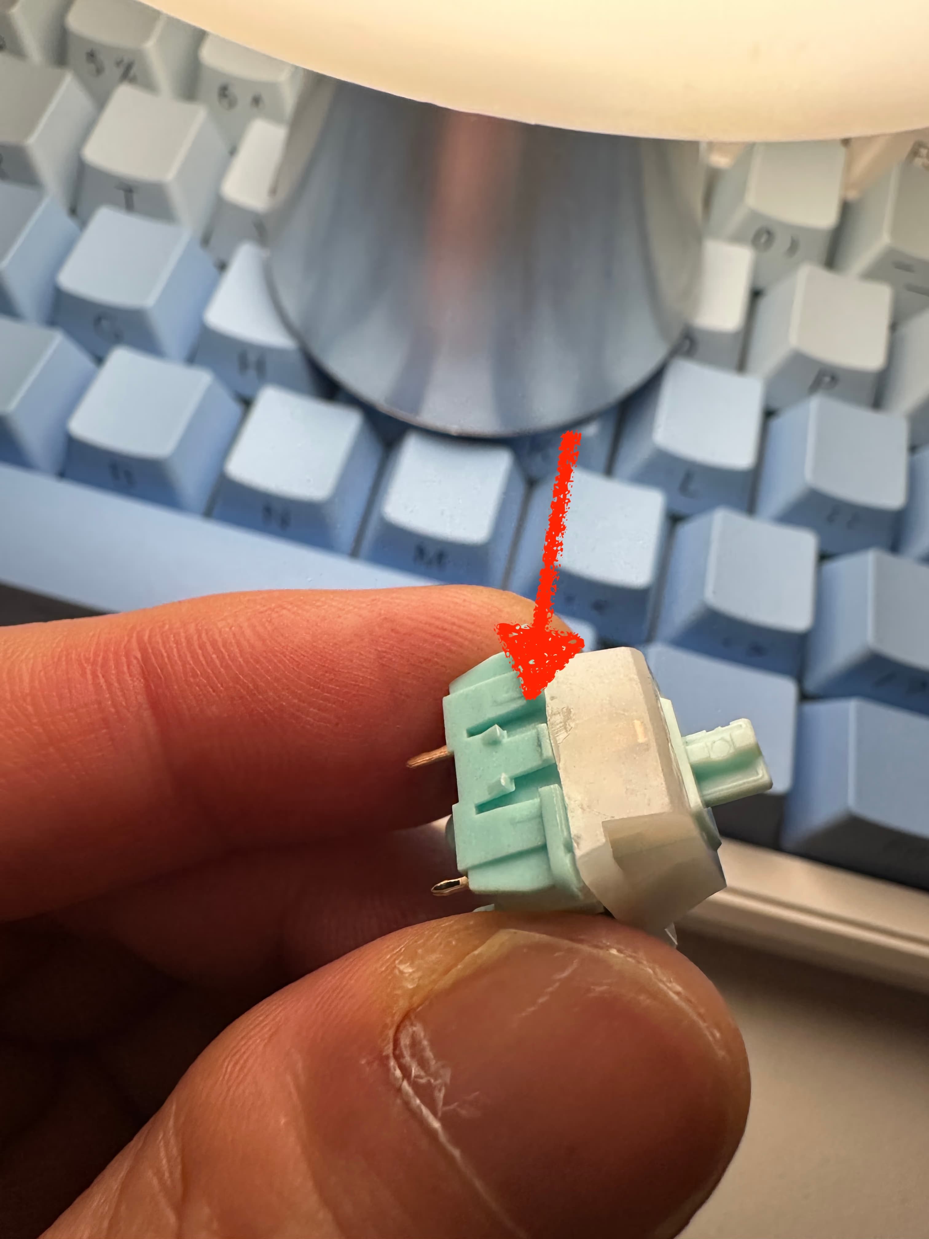 Reseña del cambio de switches AULA Dokgeomi F108 pro Fengling y Outemu Silent Peach v3-14