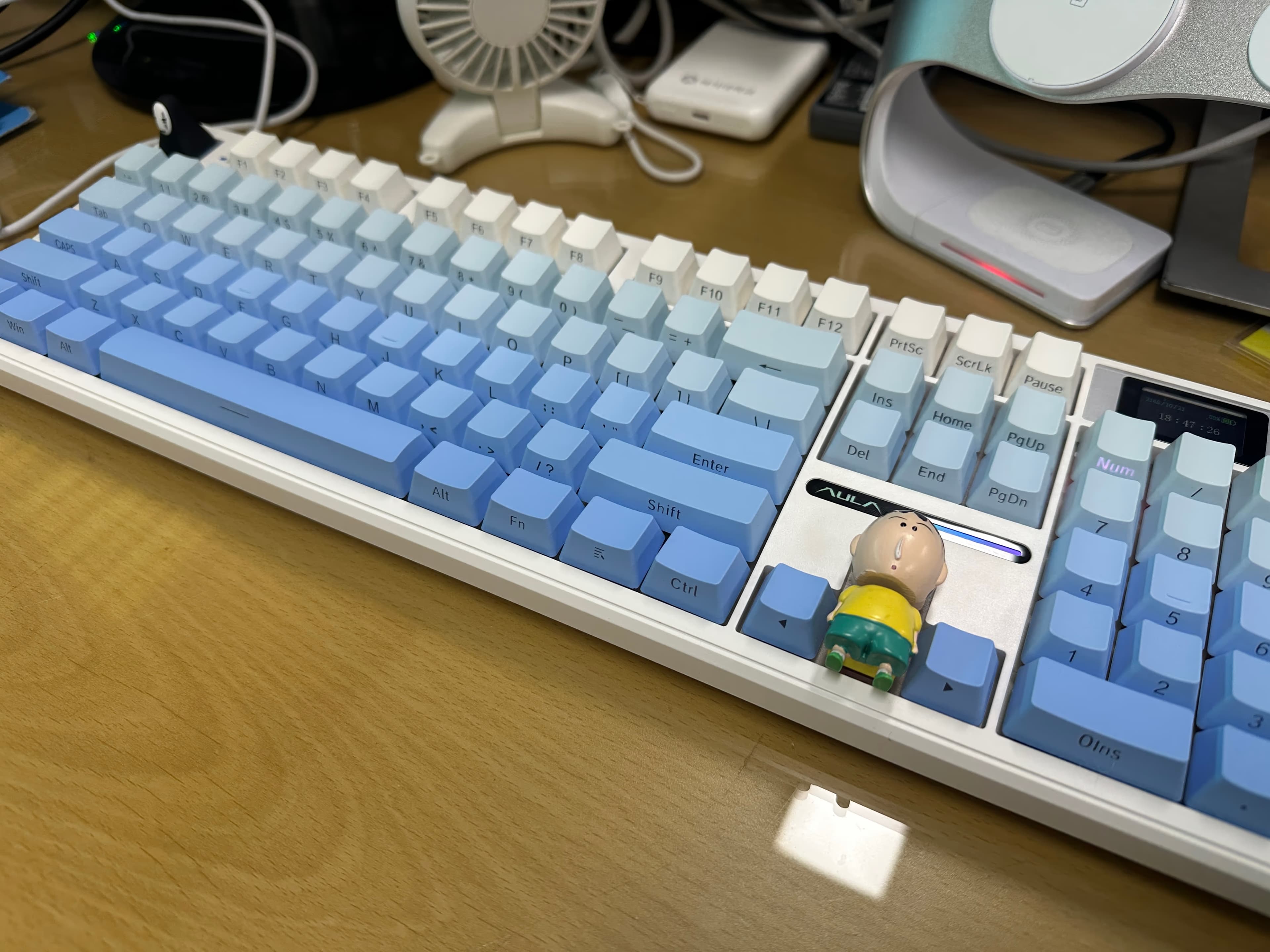 Reseña del cambio de switches AULA Dokgeomi F108 pro Fengling y Outemu Silent Peach v3-19