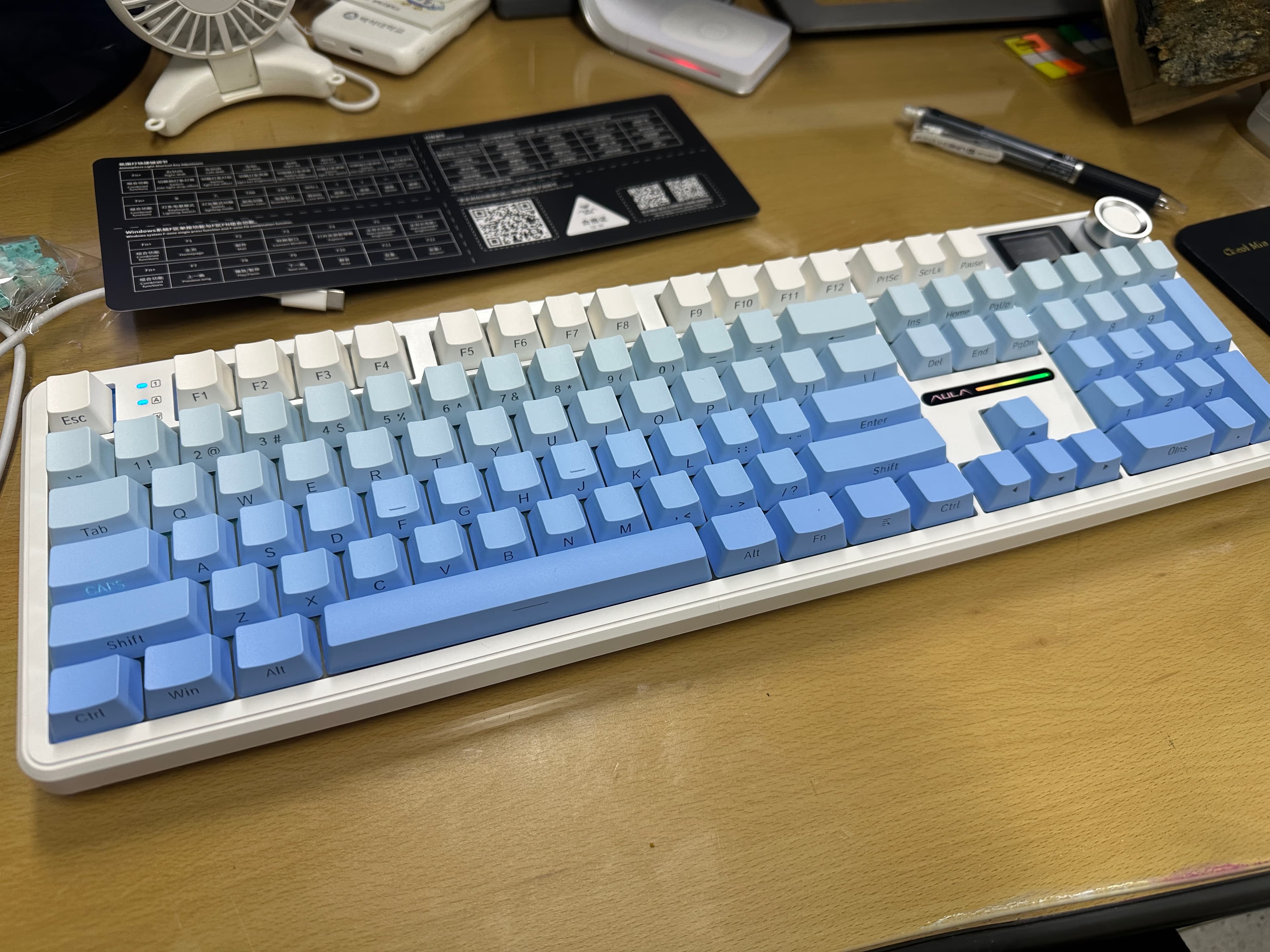 Reseña del cambio de switches AULA Dokgeomi F108 pro Fengling y Outemu Silent Peach v3-11