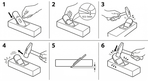더명장 목공 취미반 2일차 - 대패질, 대패의 구조와 원리