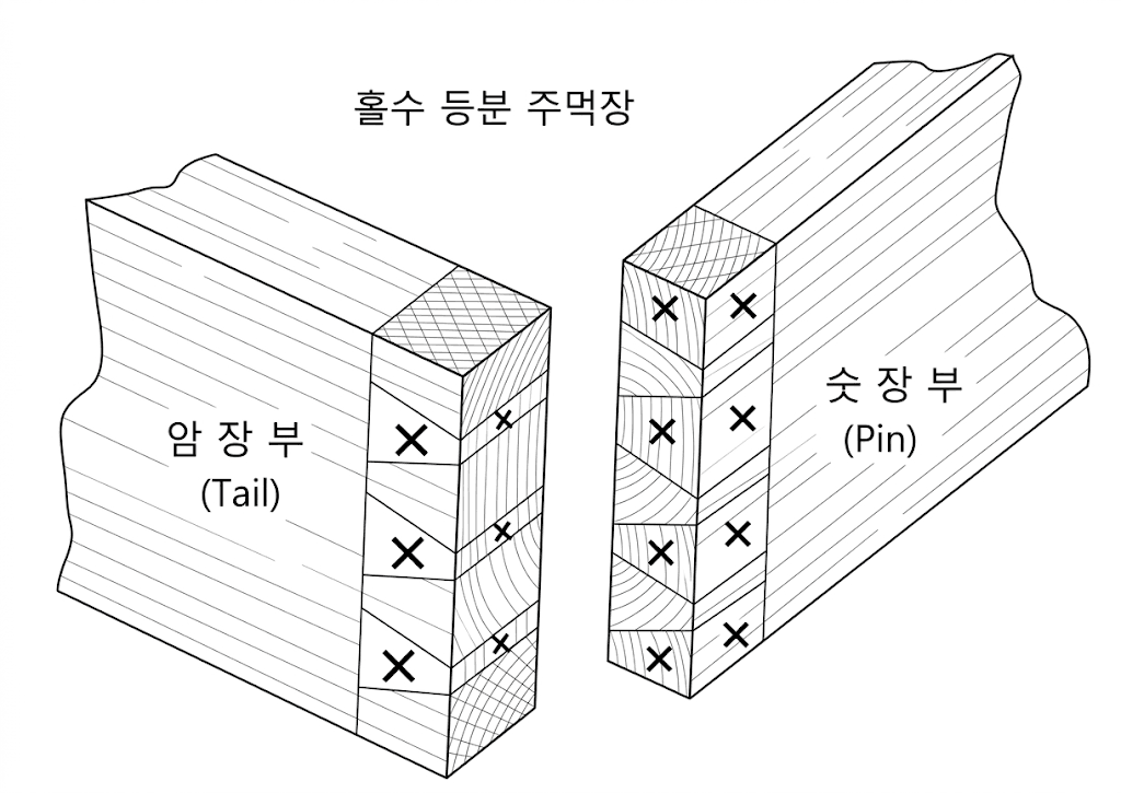 더명장 목공 취미반 3일차 - 끌 사용법, 주먹장 만들기-6